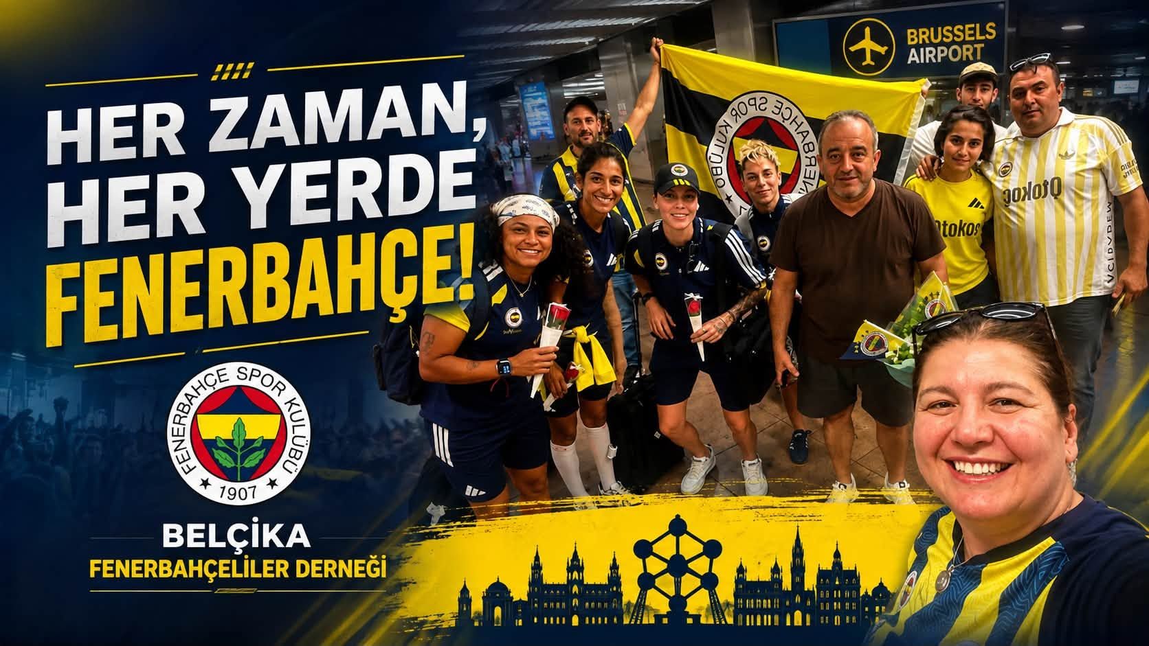 Takımımızı Brüksel Havalimanı’nda büyük bir coşku ve gururla karşıladık.