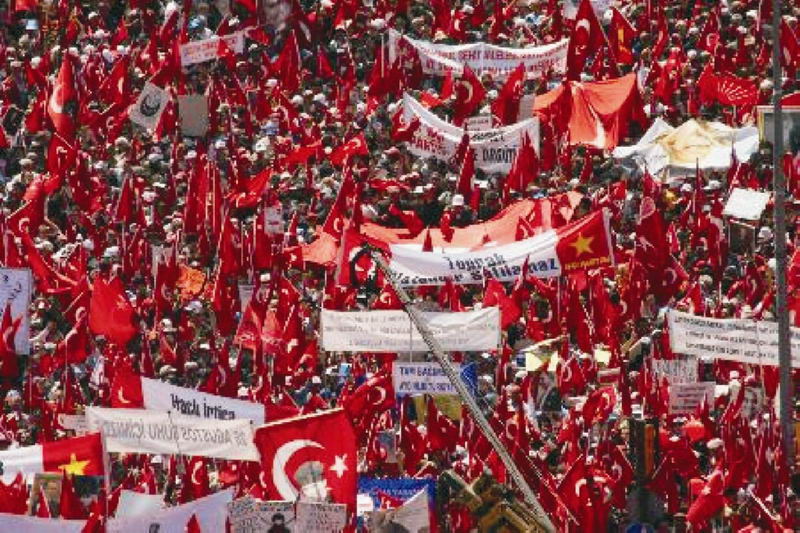 Çağlayan mitingi dış basında...