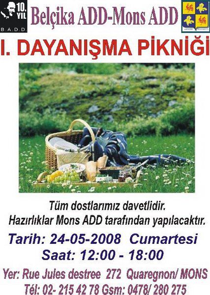 BADD ve MONS ADD'den Dayanışma Pikniği