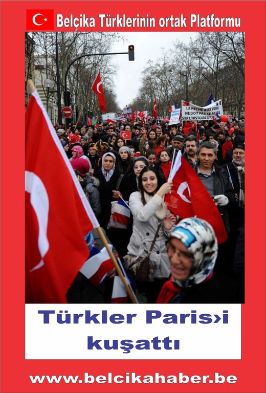 PARİSTE TÜRKLERİN PROTESTOSUNDAN RENKLİ KARELER