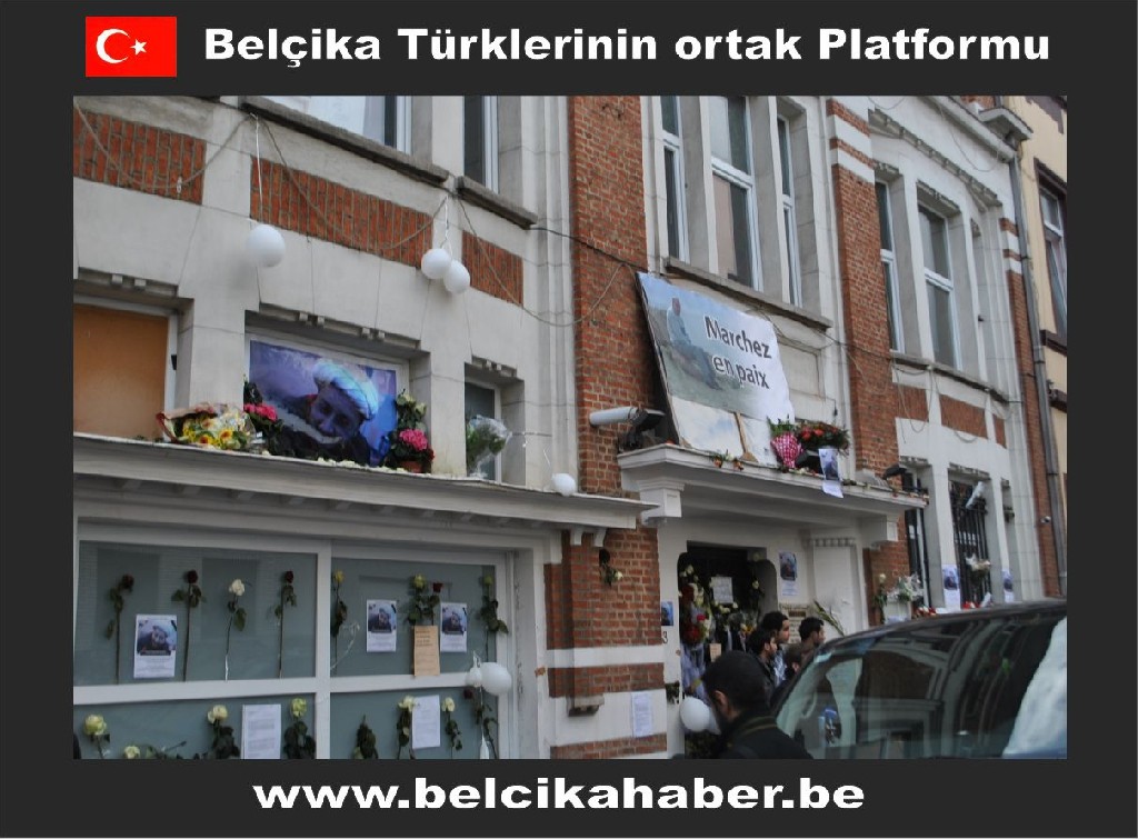 ŞEHİT EDİLEN ŞEYH ABDULLAH'A YÖNELİK SALDIRIYI BRÜKSEL'DE BİNLERCE KİŞİ  KINADI