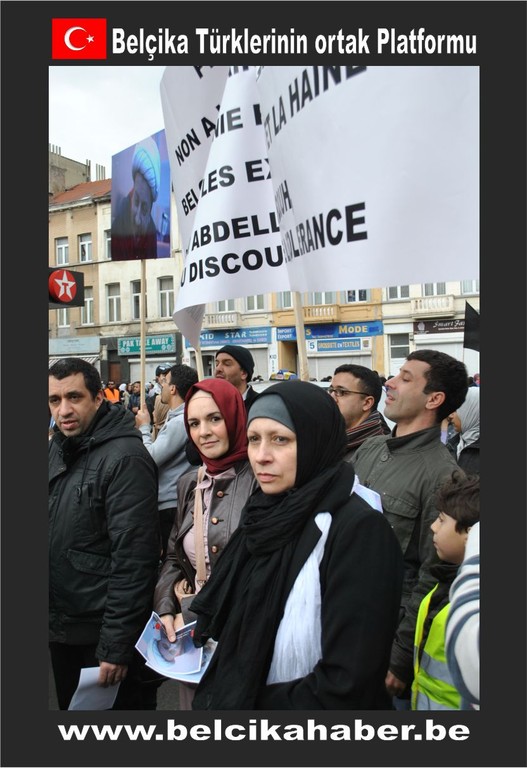 ŞEHİT EDİLEN ŞEYH ABDULLAH'A YÖNELİK SALDIRIYI BRÜKSEL'DE BİNLERCE KİŞİ  KINADI