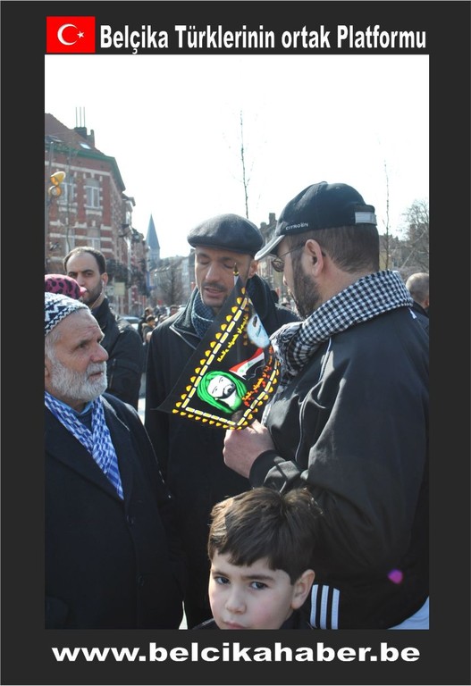 ŞEHİT EDİLEN ŞEYH ABDULLAH'A YÖNELİK SALDIRIYI BRÜKSEL'DE BİNLERCE KİŞİ  KINADI