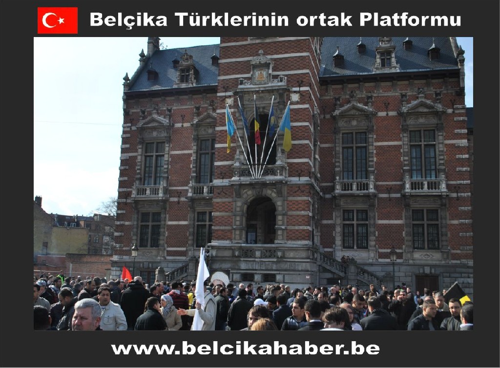 ŞEHİT EDİLEN ŞEYH ABDULLAH'A YÖNELİK SALDIRIYI BRÜKSEL'DE BİNLERCE KİŞİ  KINADI