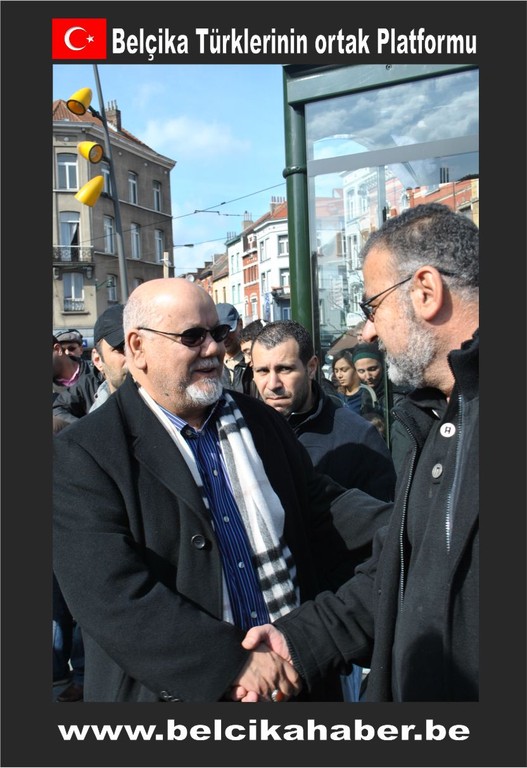 ŞEHİT EDİLEN ŞEYH ABDULLAH'A YÖNELİK SALDIRIYI BRÜKSEL'DE BİNLERCE KİŞİ  KINADI