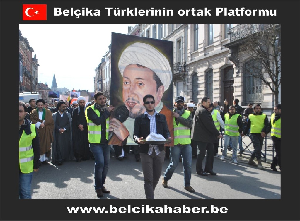 ŞEHİT EDİLEN ŞEYH ABDULLAH'A YÖNELİK SALDIRIYI BRÜKSEL'DE BİNLERCE KİŞİ  KINADI