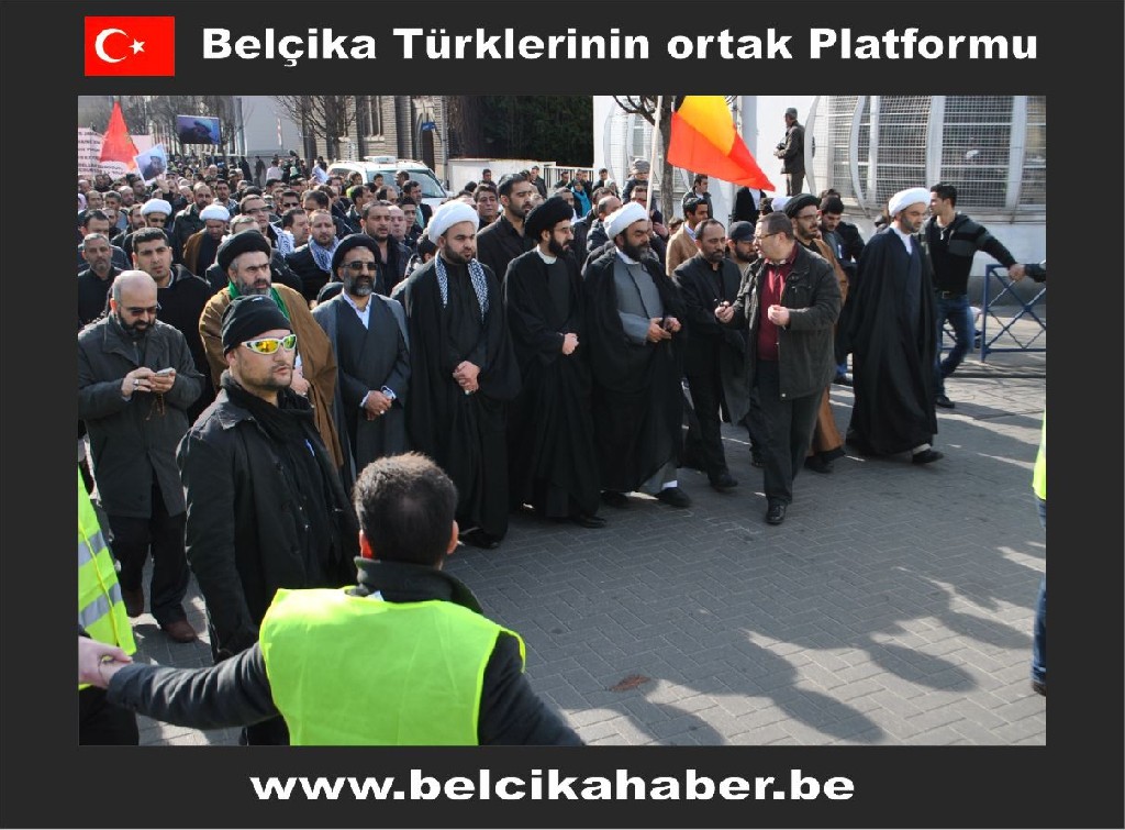ŞEHİT EDİLEN ŞEYH ABDULLAH'A YÖNELİK SALDIRIYI BRÜKSEL'DE BİNLERCE KİŞİ  KINADI