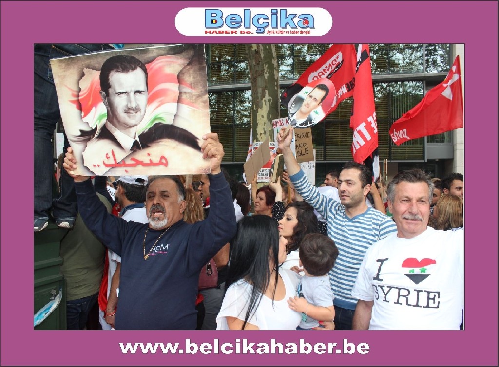 ABD BRÜKSEL BÜYÜKELÇİLİĞİ ÖNÜNDE SURİYE'YE SAVAŞA HAYIR  GÖSTERİSİ DÜZENLENDİ