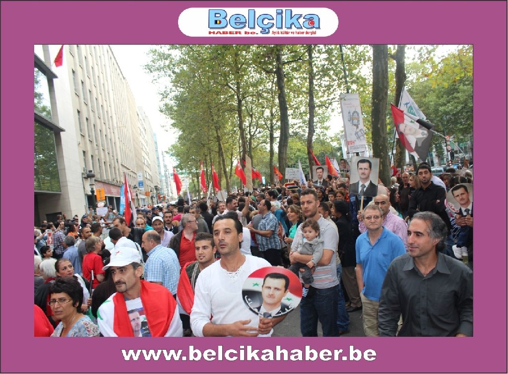 ABD BRÜKSEL BÜYÜKELÇİLİĞİ ÖNÜNDE SURİYE'YE SAVAŞA HAYIR  GÖSTERİSİ DÜZENLENDİ