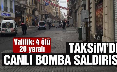 İstiklal Caddesiâ€™nde patlama 4 Ölü 20 Yaralı var