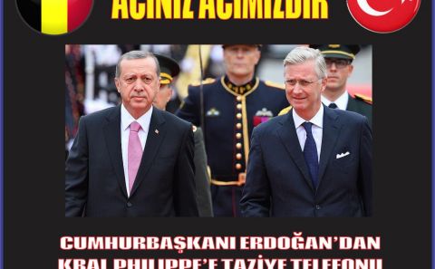 Cumhurbaşkanı Erdoğan'dan Belçika Kralı Philippe'e taziye telefonu