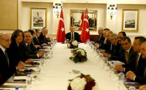 CUMHURBAŞKANI ERDOĞAN ABD'DE İSRAİL LOBİSİYLE GÖRÜŞTÜ