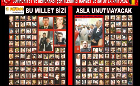 15 Temmuz şehitleri Ankara İstanbul darbe girişiminde ölenlerin isimleri