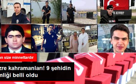 Cizre'de Şehit Olan 11 Polisten 9'unun İsimleri Belli Oldu