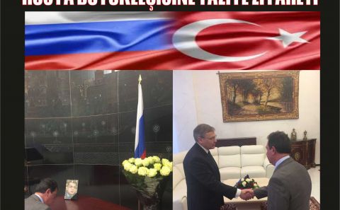 BÜYÜKELÇİ HAKAN OLCAY'DAN  RUSYA BÜYÜKELÇİSİNE TAZİYE ZİYARETİ 