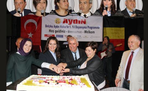 BELÇİKA AYDIN HABERâ€™İN BİRİNCİ YIL KUTLAMASI ZİRVEYE DÖNÜŞTÜ