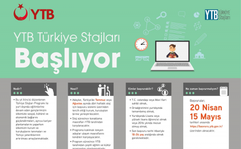 YTB Türkiye Stajlarıâ€™nın ikincisi başlıyor