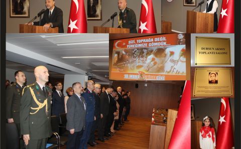ÇANAKKALE ŞEHİTLERİ BÜYÜKELÇİLİKTE BULUNAN â€˜ŞEHİT DİPLOMAT DURSUN AKSOYâ€™ SALONUNDA ANILDI