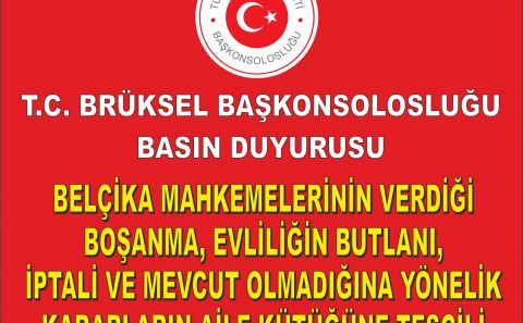 BELÇİKA MAHKEMELERİNİN VERDİĞİ BOŞANMA, EVLİLİĞİN BUTLANI, İPTALİ VE MEVCUT OLMADIĞINA YÖNELİK KARARLARIN AİLE KÜTÜĞÜNE TESCİLİ