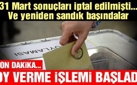 3 ilçe ve bir beldede yeniden seçim 