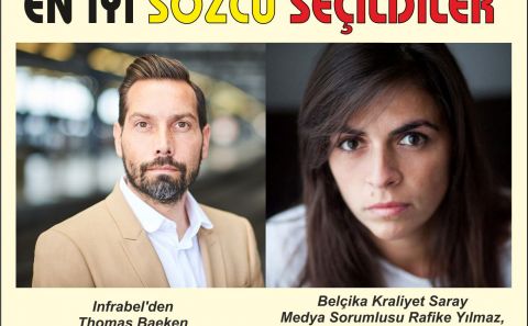 BELÇİKA'NIN BU YILKİ EN İYİ BASIN SÖZCÜLERİ RAFİKE YILMAZ VE THOMAS BAEKEN OLDU