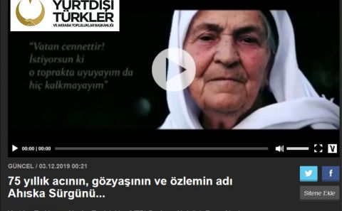Ahıska Sürgünü'nün 75. yılına özel olarak 75 tanıkla görüşerek hazırlanan 