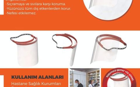 CORONO'YA KARŞI 'KORUYUCU ŞEFFAF YÜZ SİPERLİKLERİ' AVRUPADA DA PAZARLANACAK