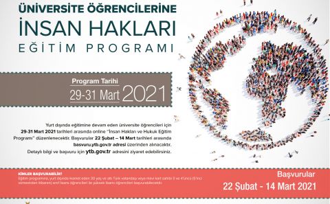 ~YTBâ€™NİN â€œİNSAN HAKLARI ONLİNE EĞİTİM PROGRAMIâ€NA BAŞVURULAR BAŞLADI