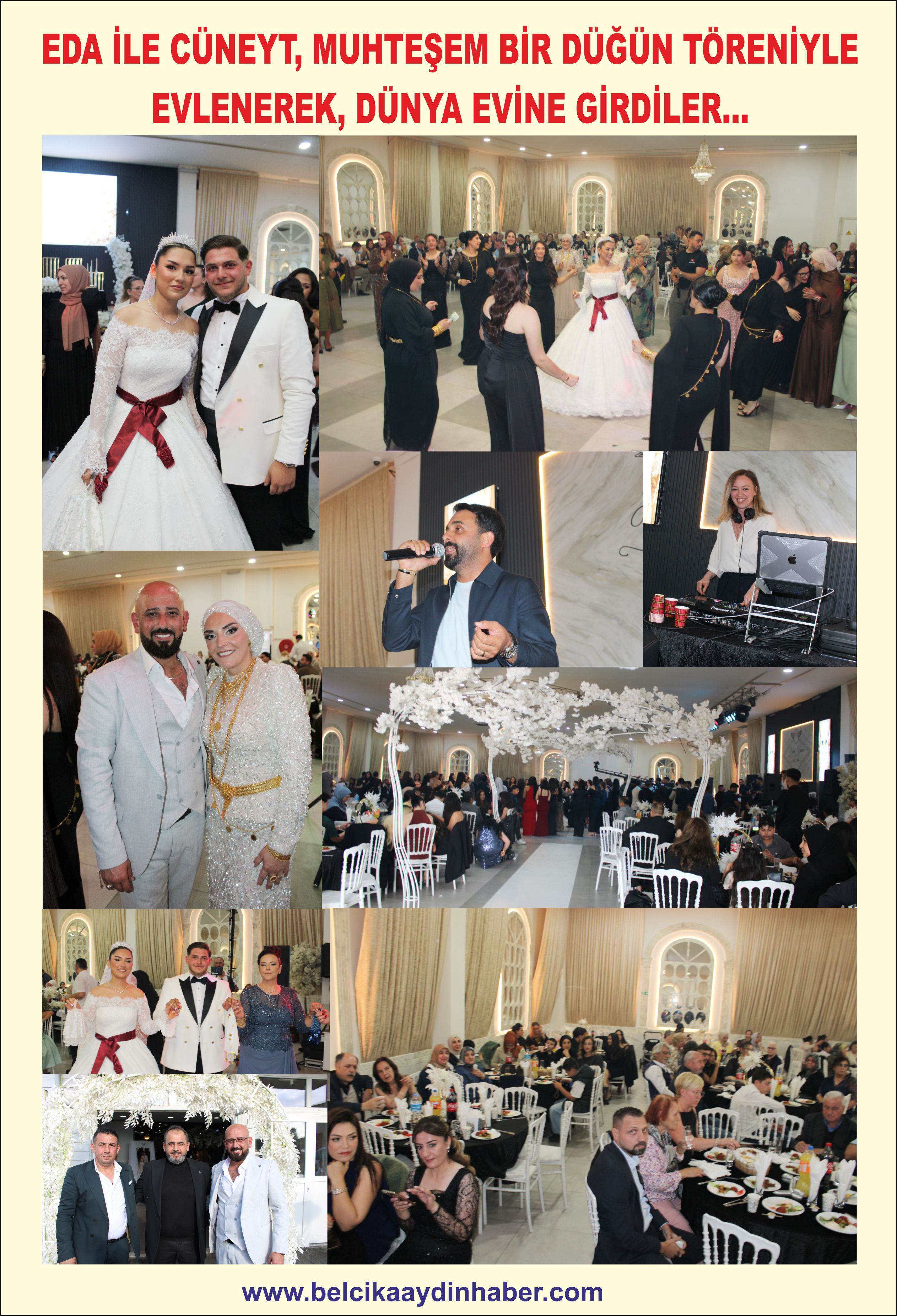 EDA İLE CÜNEYT, MUHTEŞEM BİR DÜĞÜN TÖRENİYLE EVLENEREK, DÜNYA EVİNE GİRDİLER…