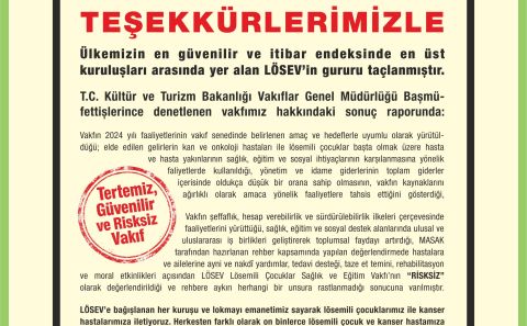 LÖSEV’in Teşekkür Mesajı 