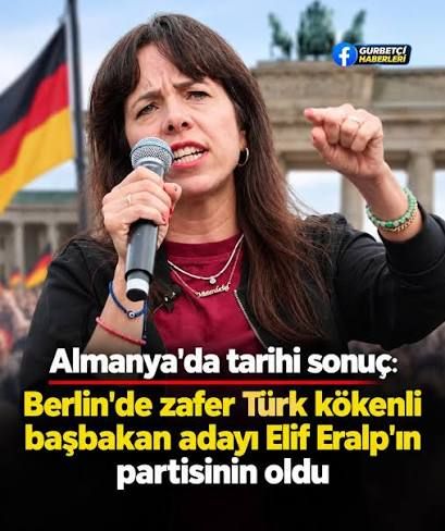 Almanya'da Berlin eyalet meclisi seçimini, başbakanlığa Elif Eralp'i aday gösteren Sol Parti kazandı